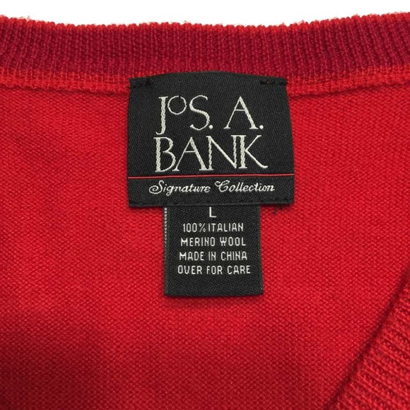 Jos A Bank Signature Italian Merino‎ Wool Sweater - Picture 5 of 5